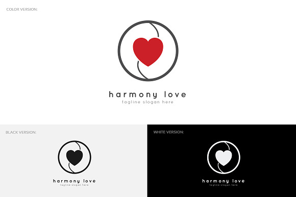 Harmony Love Logo in Logo Templates - product preview 2