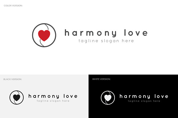Harmony Love Logo in Logo Templates - product preview 3