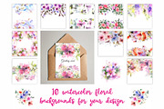 Watercolor floral backgrounds