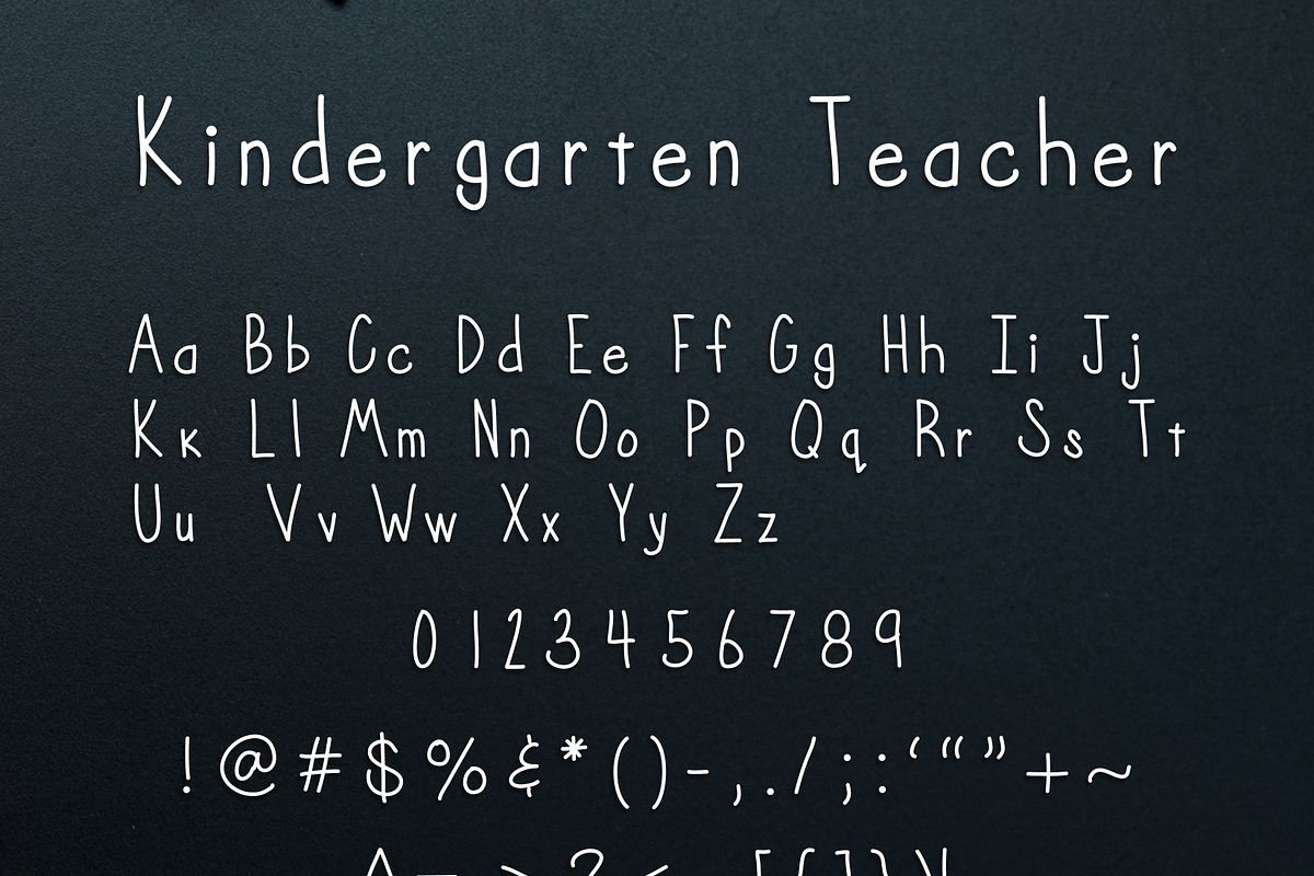 Kindergarten Teacher in Sans-Serif Fonts - product preview 8