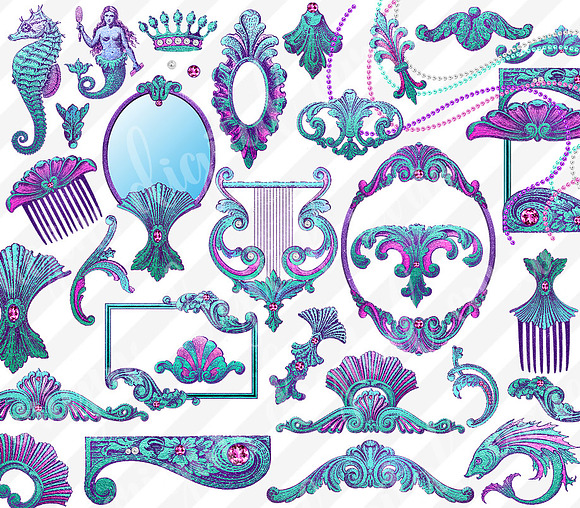 Mermaid Treasures PNG Graphics in Objects - product preview 1
