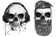 Skull Graphic-Hipster Style Graphic