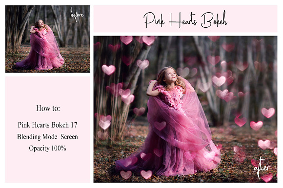 60 Hearts Bokeh Overlays in Photoshop Layer Styles - product preview 4