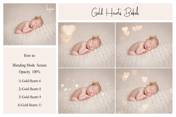 60 Hearts Bokeh Overlays in Photoshop Layer Styles - product preview 5