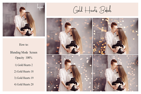 60 Hearts Bokeh Overlays in Photoshop Layer Styles - product preview 9