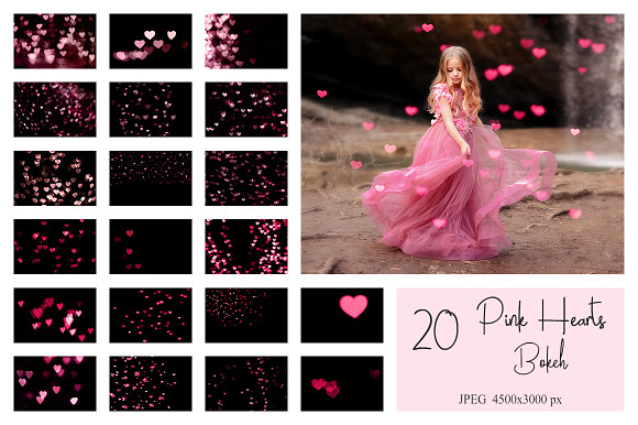 60 Hearts Bokeh Overlays in Photoshop Layer Styles - product preview 10