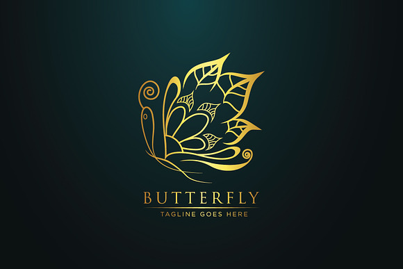 Luxury Leaf Butterfly - Logo Templat in Logo Templates - product preview 3