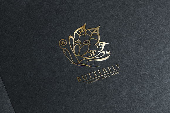 Luxury Leaf Butterfly - Logo Templat in Logo Templates - product preview 4