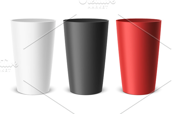 Pencil cup. Vector set.  in Illustrations - product preview 1