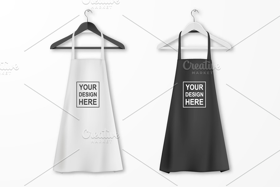 Cotton kitchen apron set. in Objects - product preview 8