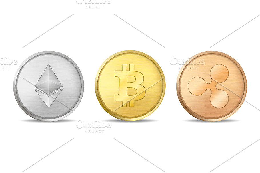 Bitcoin, Etherium, Ripple. in Objects - product preview 8