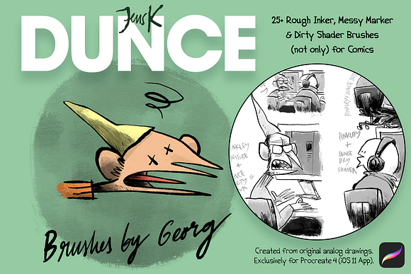 25+ DUNCE Comic Procreate Brushes in Photoshop Brushes - product preview 9