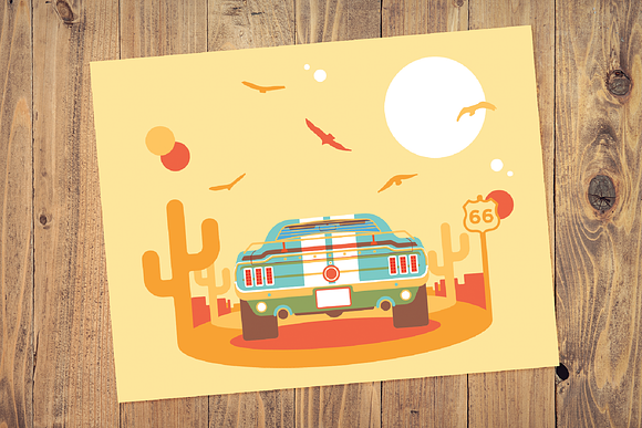 Route 66 Road Trip in Illustrations - product preview 3