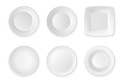Food plates, dishes and bowls. 