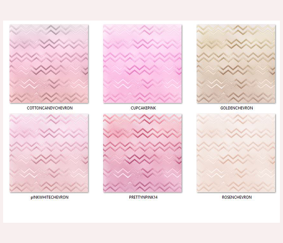 Pastel Chevron Digital Papers in Patterns - product preview 2