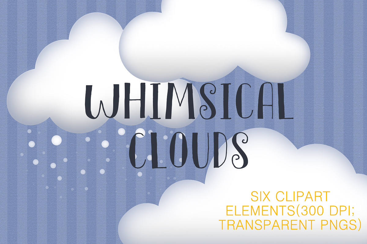 Clouds clipart in Illustrations - product preview 8