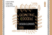 Geometric and doodle design elements