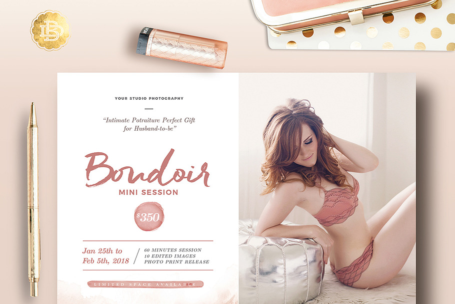 Boudoir Mini Session Template MS031 in Flyer Templates - product preview 8
