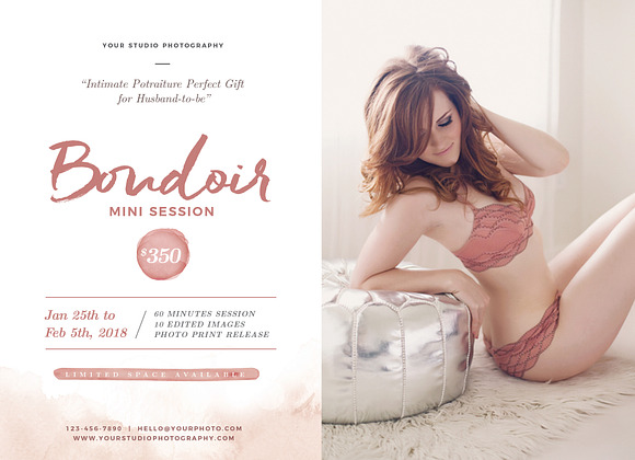 Boudoir Mini Session Template MS031 in Flyer Templates - product preview 1