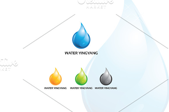 water yingyang – Logo Template in Logo Templates - product preview 1
