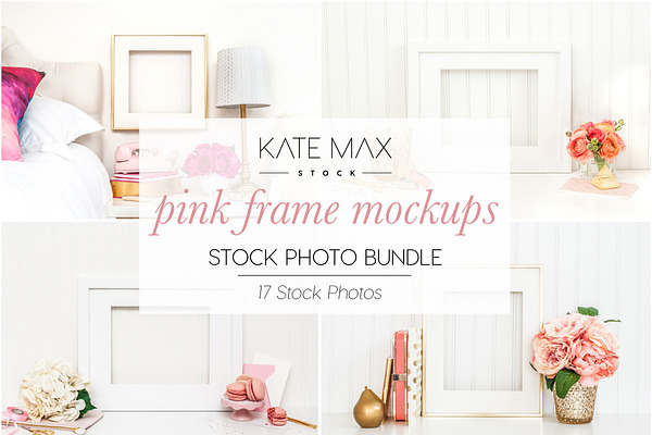Pink Frame Mockups Stock Bundle 