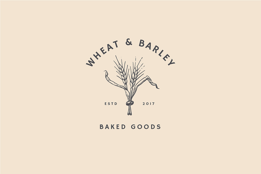 6 Vintage Hand Drawn Bakery Logos in Logo Templates - product preview 8
