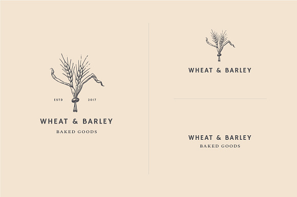 6 Vintage Hand Drawn Bakery Logos in Logo Templates - product preview 2