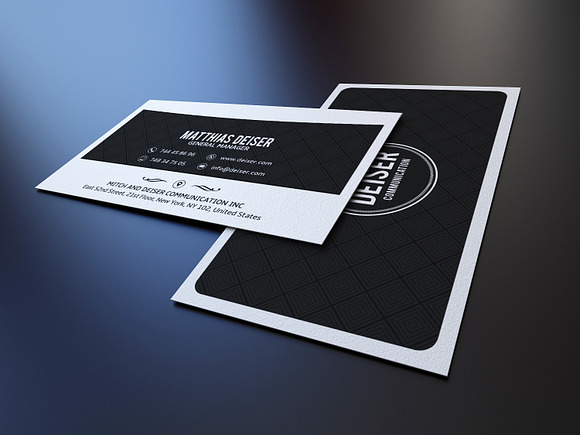 Black And White Business Card in Business Card Templates - product preview 1