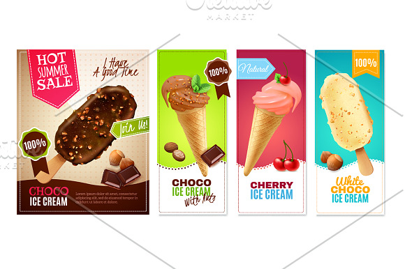 Ice Cream Realistic Set in Illustrations - product preview 2