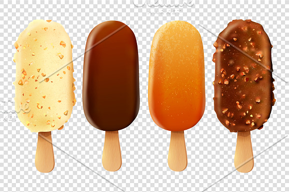 Ice Cream Realistic Set in Illustrations - product preview 3
