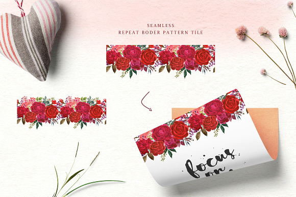 Scarlet Watercolor Clip Art Set in Illustrations - product preview 6