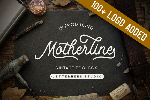 Motherline Vintage Toolbox (UPDATED) in Vintage Fonts - product preview 11