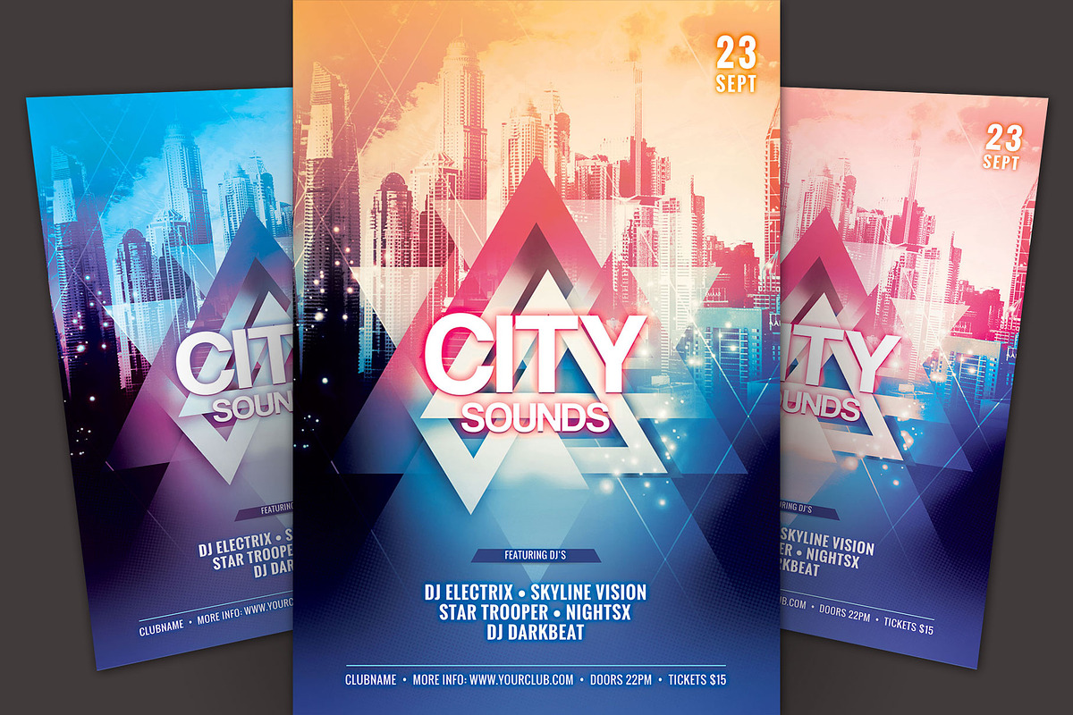 City Sounds Flyer in Flyer Templates - product preview 8
