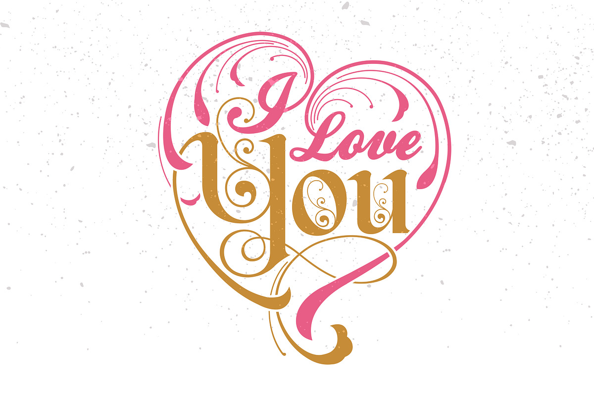 I Love You Lettering Vector in Illustrations - product preview 8