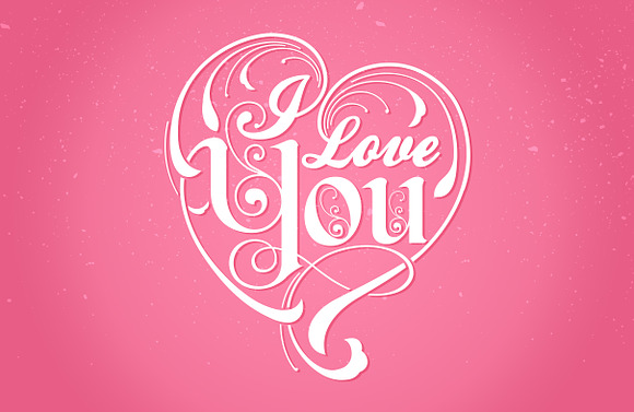I Love You Lettering Vector in Illustrations - product preview 1