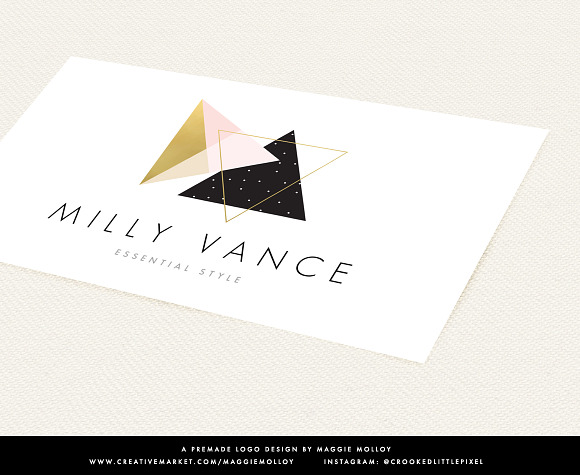 Boho Logo Geometric Triangle EPS PSD in Logo Templates - product preview 2