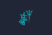 Poseidon logo god of water