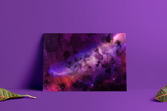 Space Watercolor Backgrounds in Textures - product preview 3
