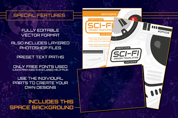Sci-Fi Design Templates and Vectors in Illustrations - product preview 3