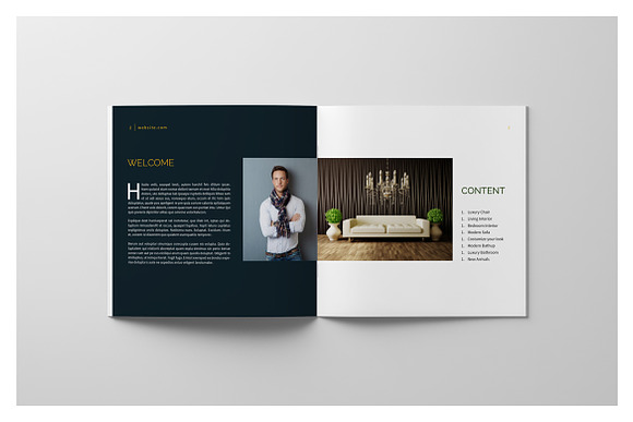 Square Brochure Catalog in Brochure Templates - product preview 4