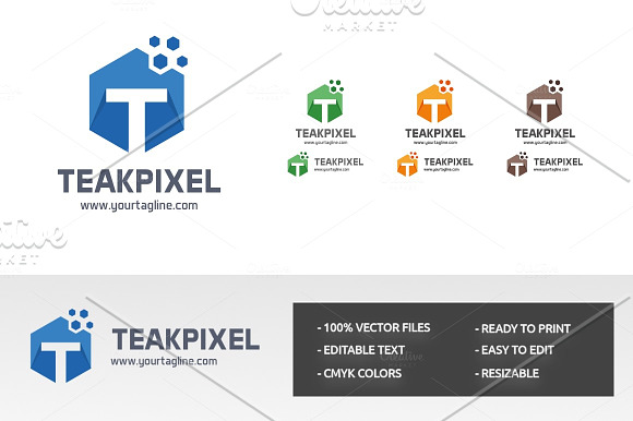 Letter T (TeakPixel) Logo in Logo Templates - product preview 1