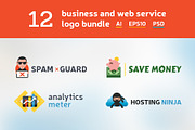 12 business and web logo bundle