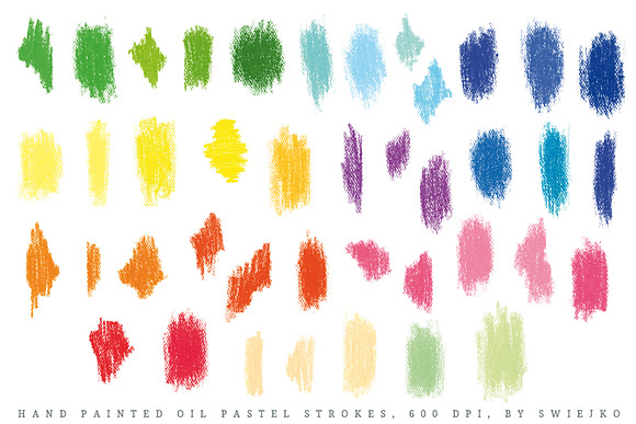 Oil Pastel Strokes clipart in Illustrations - product preview 1
