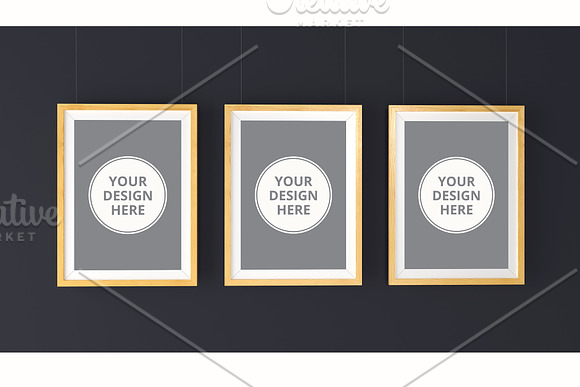 12 Wood Photo Frames Mock-up. in Branding Mockups - product preview 2