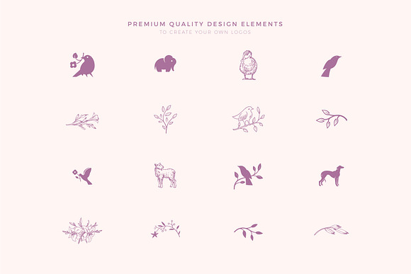 Elegant Feminine Premade Logos Set in Logo Templates - product preview 4