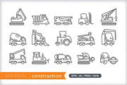 Minimal construction icons