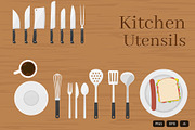 31 Kitchen Utensils Vector