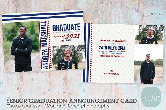 AG004 Senior Guy Graduation Card in Postcard Templates - product preview 1