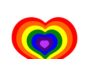 Rainbow colored heart