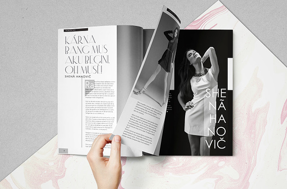 B/W Magazine  in Magazine Templates - product preview 2